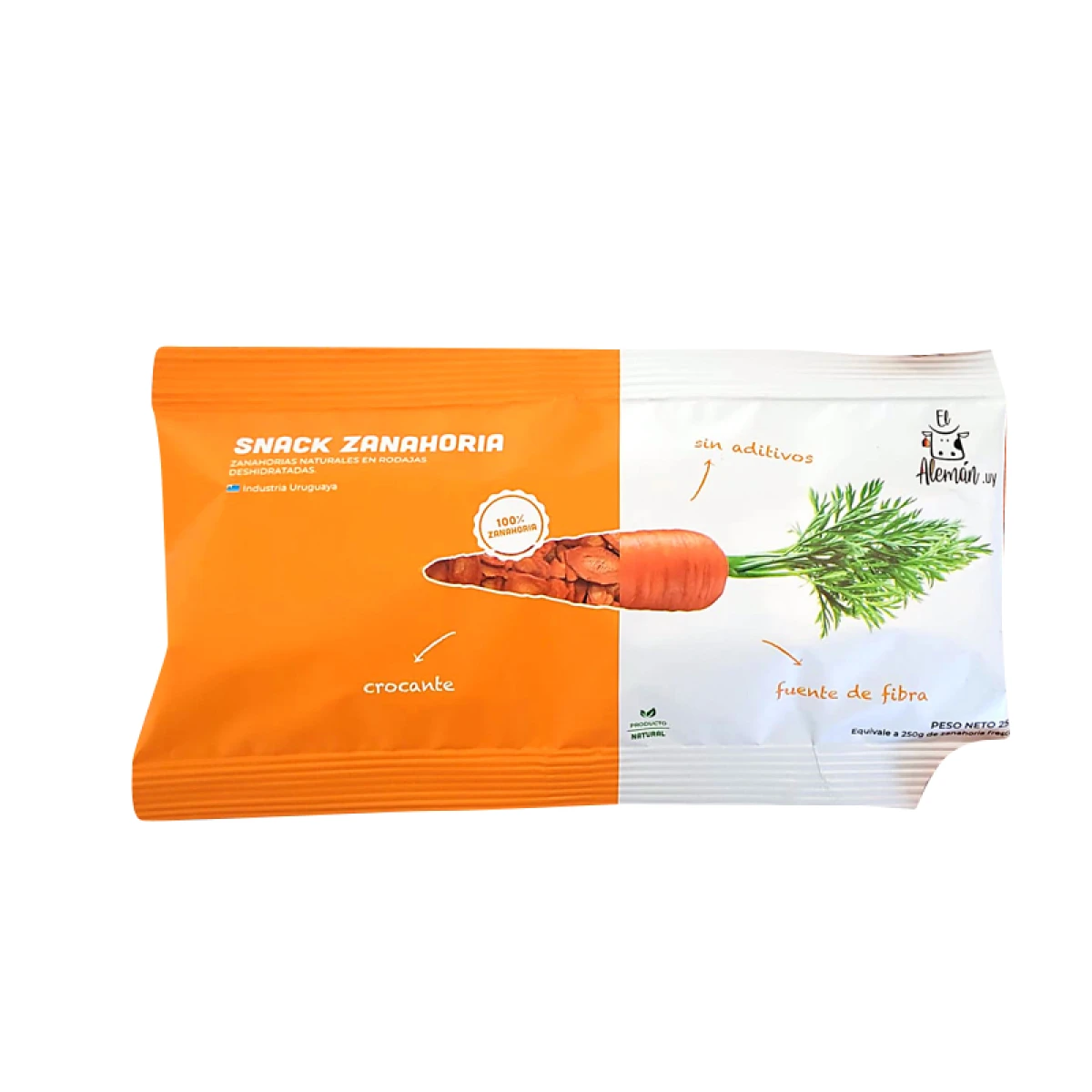 Snack saludable de zanahoria 25g El Aleman 