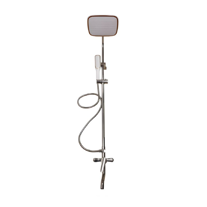 Duchero con Soporte Barral de Ducha Monocomando Baño Gris inox