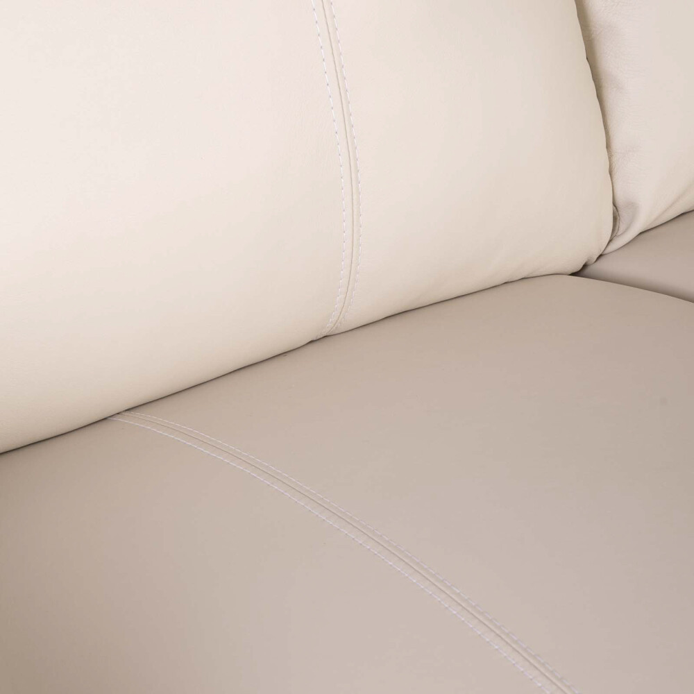 SOFA 2 CUERPOS CUERO-100-NATURAL NATURAL-BEIGE LAURENT MARFIL