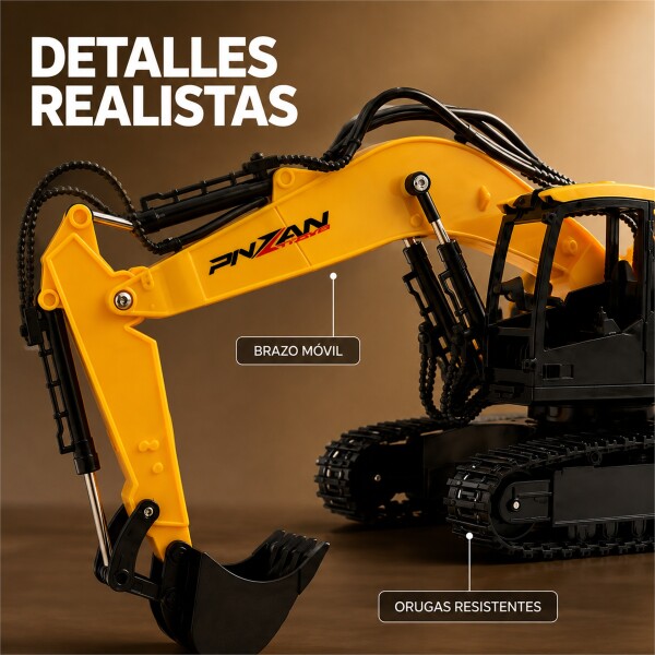 Excavadora a Control Remoto con Luz y Sonido 36 cm AMARILLO