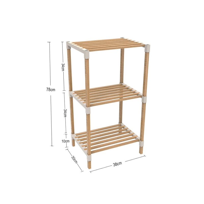 Estanteria 3 niveles 78 x 38 x 30 cm madera MADERA