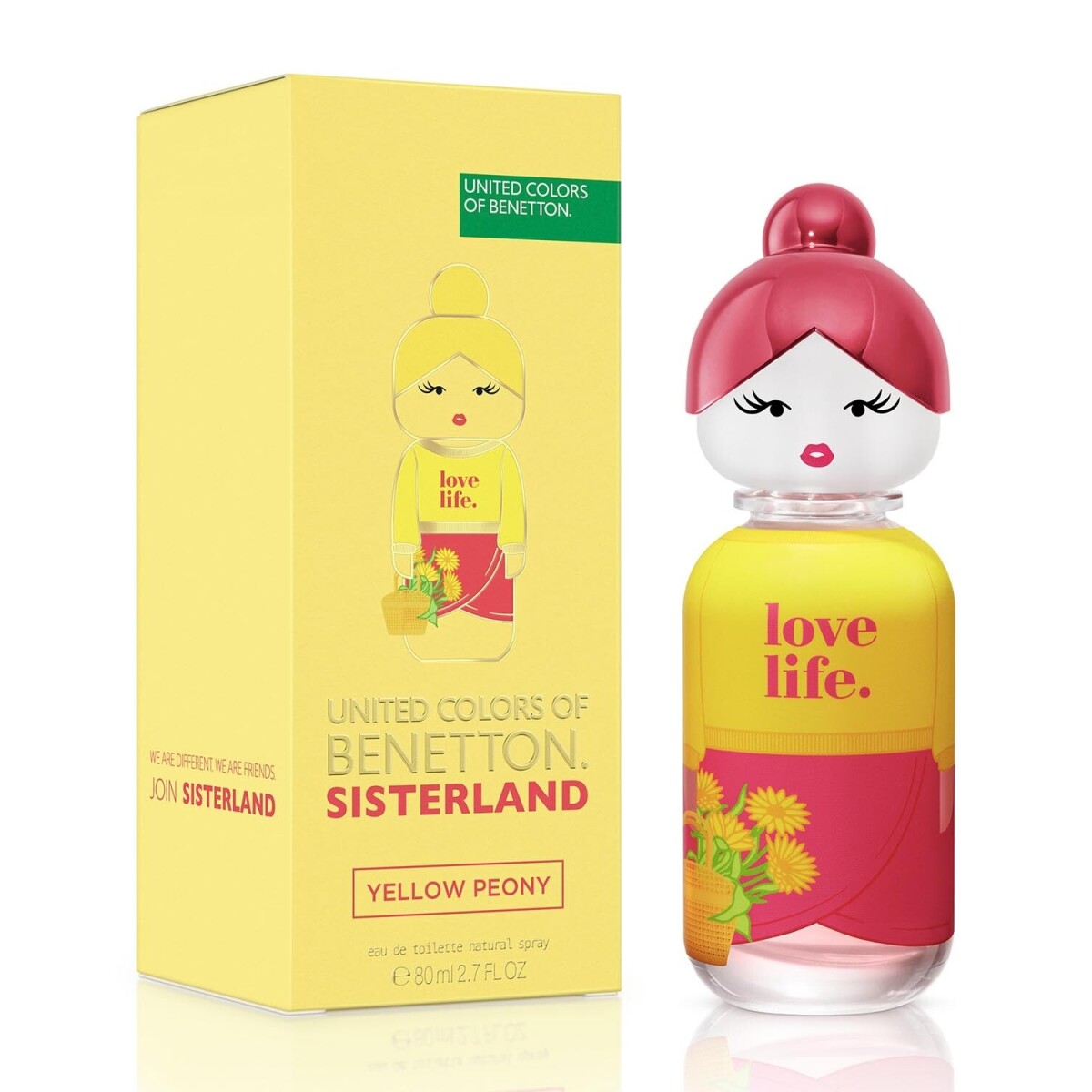 Perfume Benetton Sisterland Yellow Peony EDT 80ml Original 