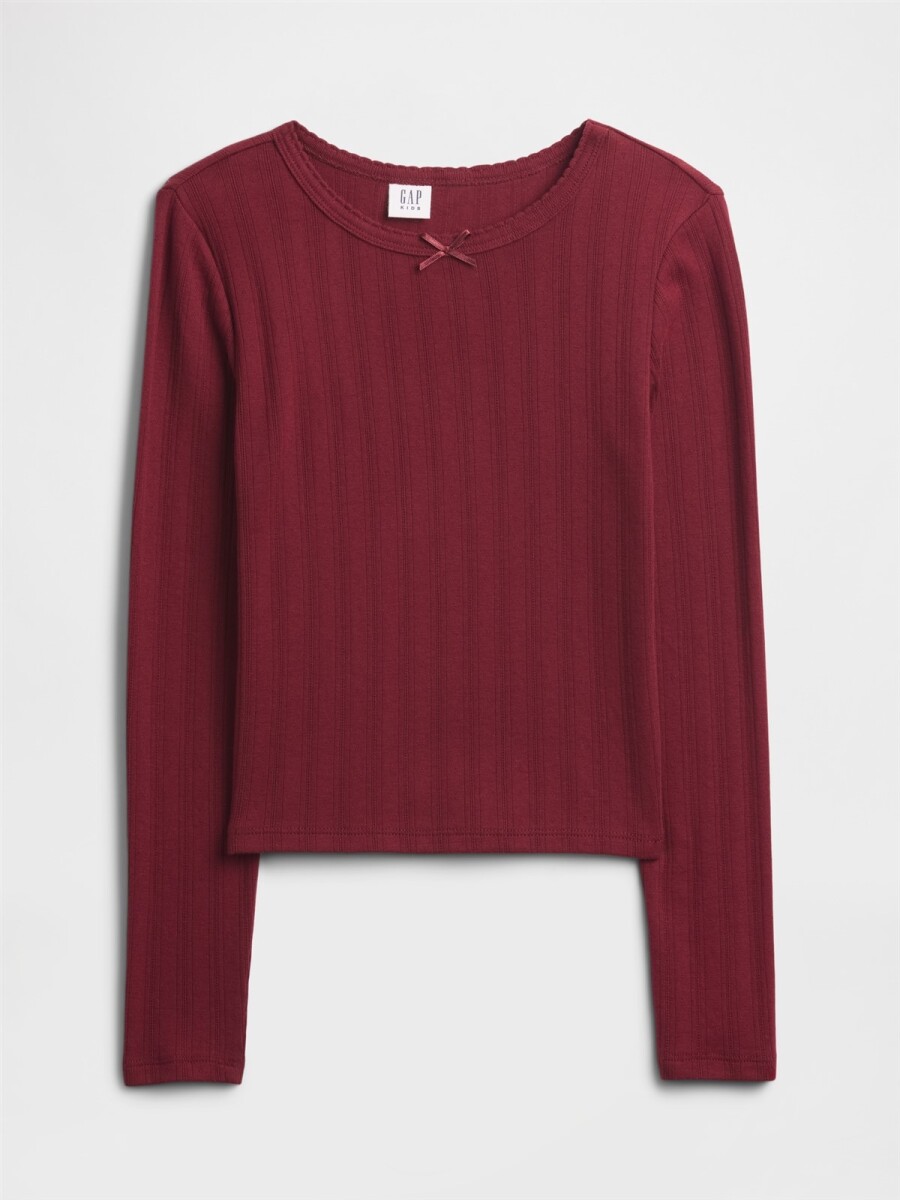 Remera Rib Niña - Red Delicious 