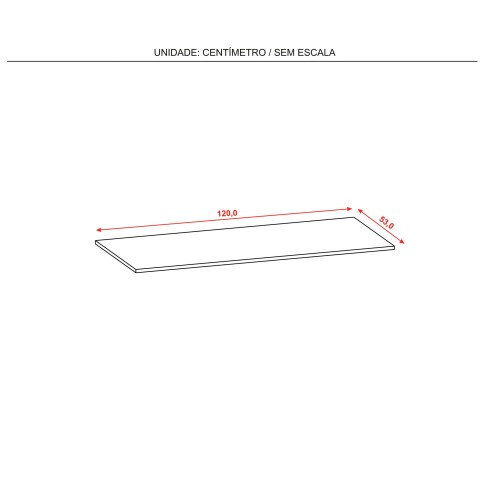 Mesada Para Modulo Bajo Mesada De 120 cms. GRIS