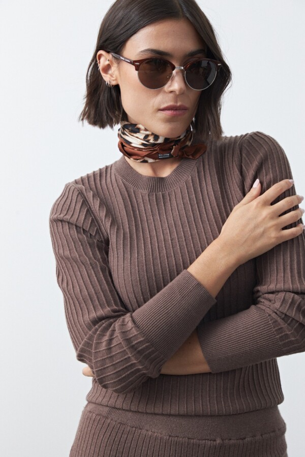 SWEATER LISE Marrón oscuro