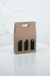 Caja c/ventana 3 botellas 27x9x38,5 - 37277 - MATELASSE CUOIO Caja c/ventana 3 botellas 27x9x38,5 - 37277 - MATELASSE CUOIO