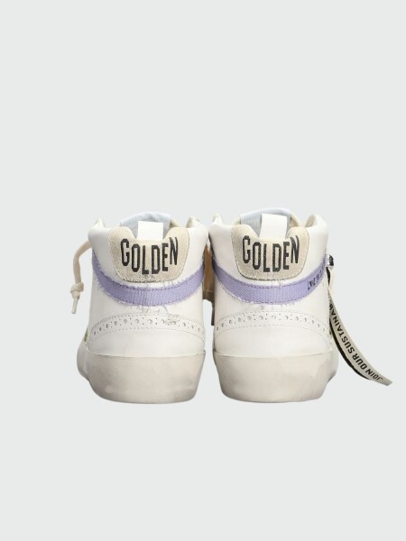 Golden Goose-Botines de cuero, Mid Star Blanco