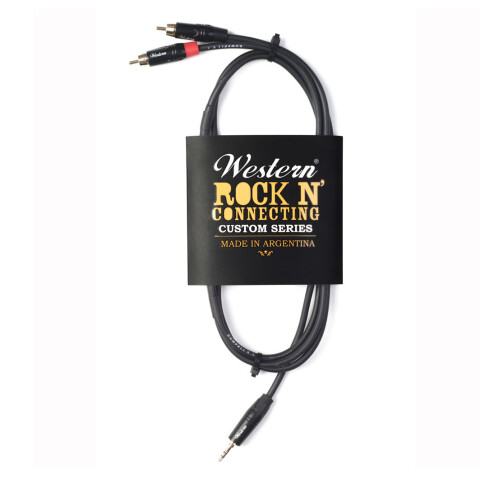 Cable Western en Y Mini Plug stereo 3.5mm-2 RCA 3 mts Cable Western en Y Mini Plug stereo 3.5mm-2 RCA 3 mts