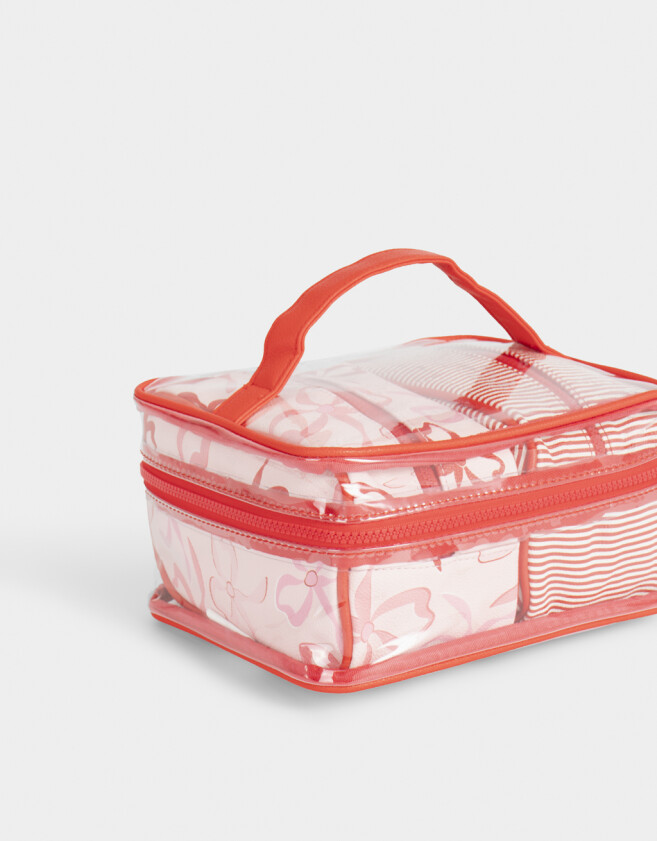 Porta Cosméticos Romántico Set De Necessaires Romantico - Rojo Medio