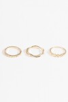 Set anillos wavy dorado