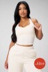 Top Anywhere Cropped Built-In Bra Mujer Bone