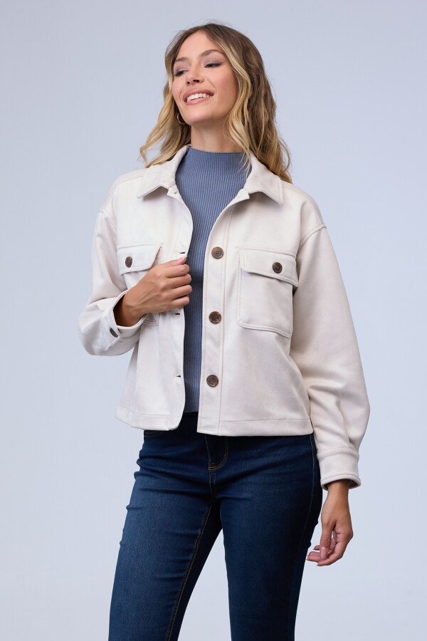 Chaqueta Suede BEIGE CLARO