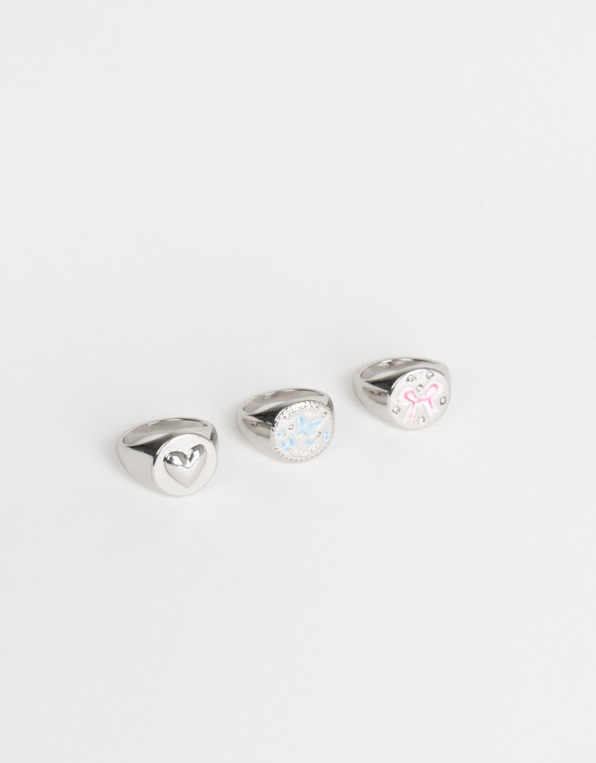 Sets Anillos Con corazón Sets De Anillos Con Corazon - Plateado