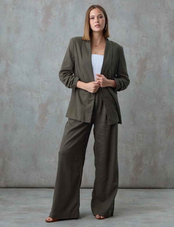 Blazer Lino Mga Frun VERDE