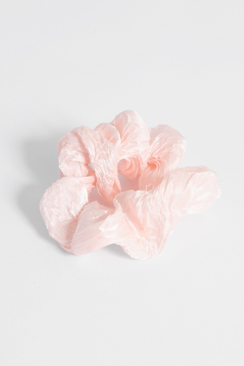Gomita scrunchie plisada rosa