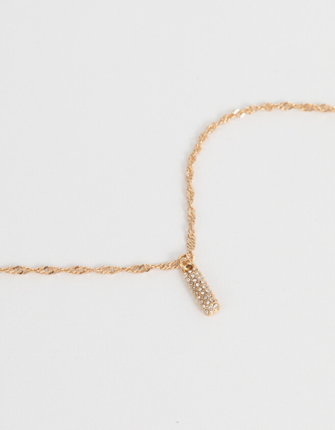 Cadena Corta con Dije De inicial Cadena Corta Con Dije De Inicial - Dorado