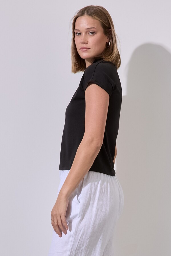 Blusa Escote V NEGRO