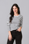 REMERA VALERIA CRUDO Y NEGRO