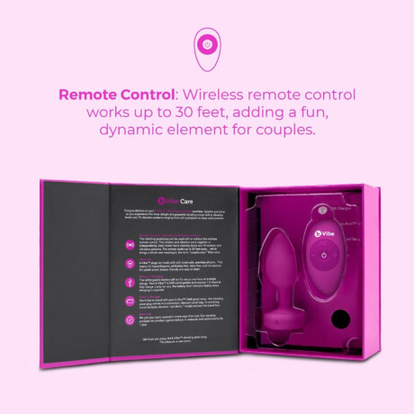 Plug Anal Vibrador Joya Pink Ruby B-Vibe Plug Anal Vibrador Joya Pink Ruby B-Vibe