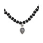 Collar Cadena Karvik Dije Espinela Negra Y Labradorita Plata 925 0