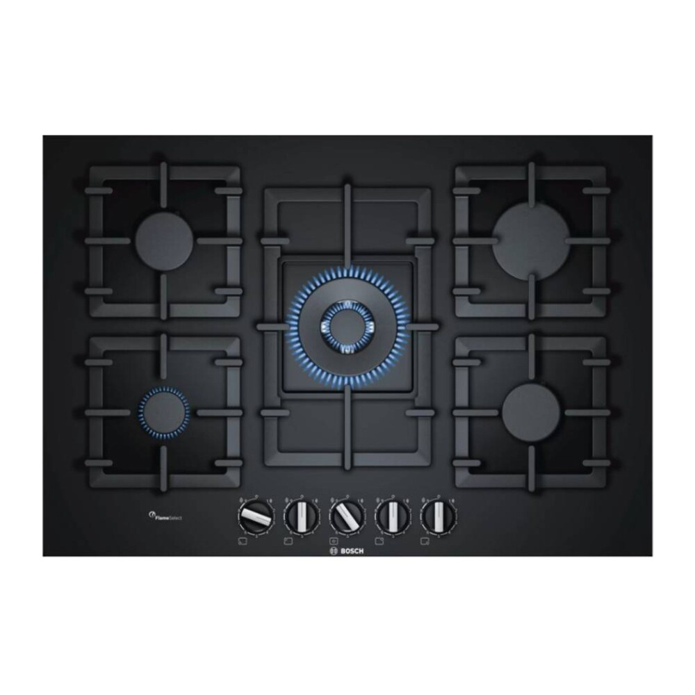 Anafe a gas Bosch PPQ7A6B90 Vidrio 75cm negro