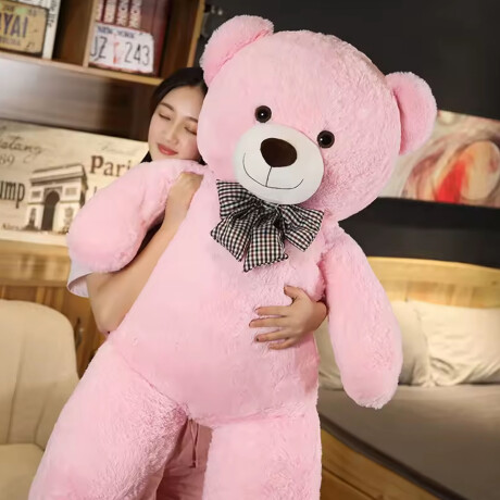 Oso de Peluche Gigante 120cm Muñeco Almohada Suave Afelpada Rosa