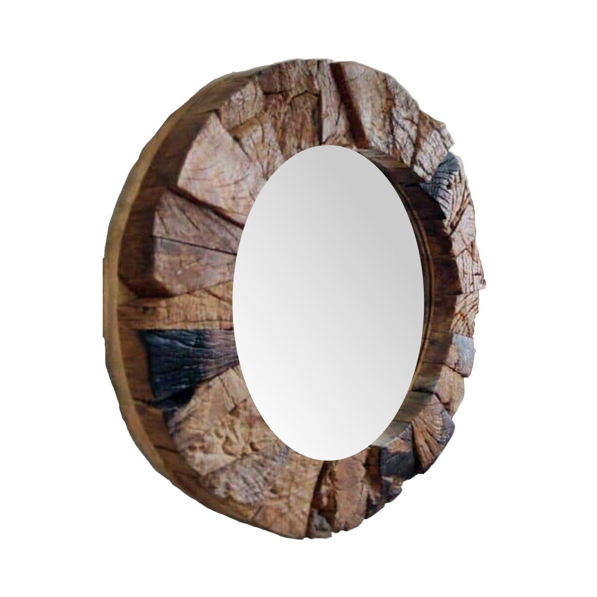 ESPEJO RUSTICO 80*5*80 - MADERA NATURAL-BEIGE NATURAL 