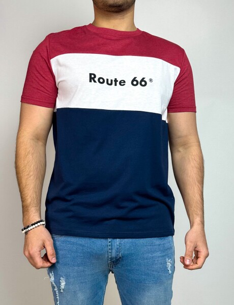 T-Shirt combinada con logo frontal Sanz Rojo