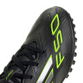 Championes de Fútbol 5 Infantiles Adidas F50 Club Negro - Plateado - Amarillo Limon
