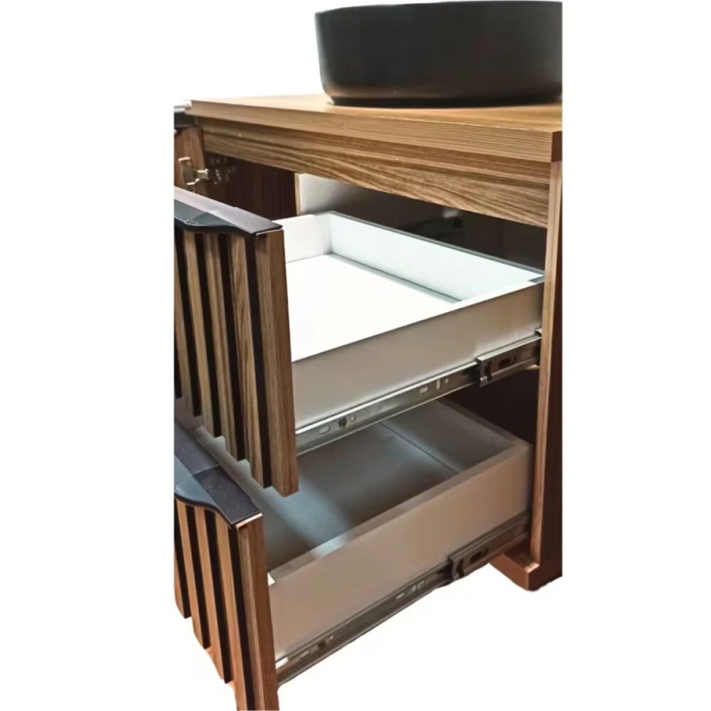 Mueble de baño suspendido Cecilia 78cm Nogal con bacha de loza Mueble De Baño Suspendido Cecilia 78cm Nogal Con Bacha De Loza