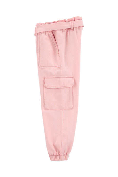Pantalón cargo de algodón Ecovero, rosado Sin color