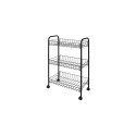 ESTANTE ORGANIZADOR FRUTERO 3 PISOS 41X23X63CM NEGRO