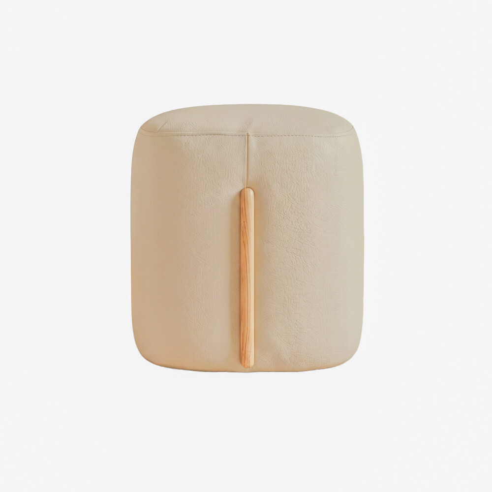 PUFF CUERO-100-NATURAL NATURAL-BEIGE MALTA ARENA