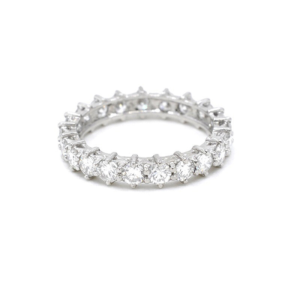 Anillo Sin Fin En Oro 18K Blanco Y Brillantes Anillo Sin Fin En Oro 18K Blanco Y Brillantes