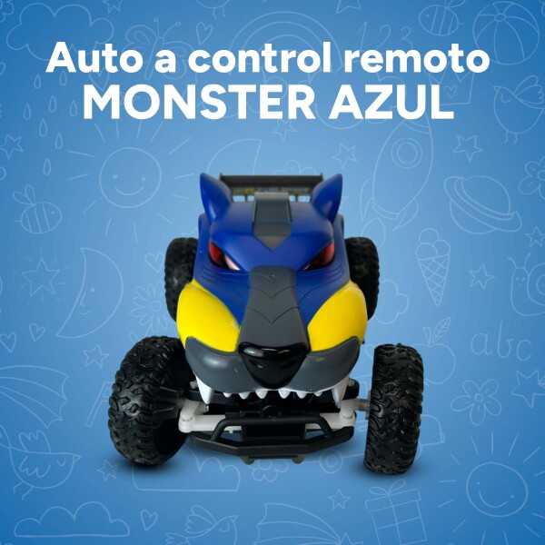 Auto A Control Remoto Recargable Monster Todo Terrreno Atrix Color Azul