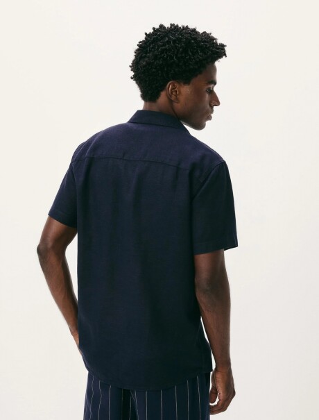 CAMISA MANGA CORTA SLIM AZUL