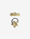Accesorios Pelo Set Varios Pony Cuff Metálica. - Dorado