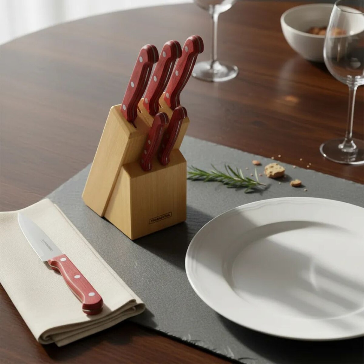 TACO DE MADERA 6 PIEZAS POLYWOOD TRAMONTINA - MARRON 