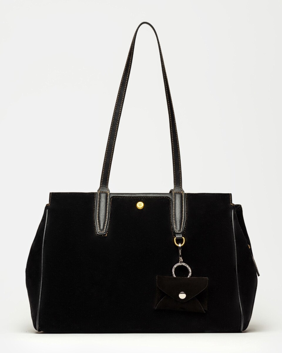 Bolso Paddock en efecto gamuza - Negro 
