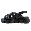 Sandalias Chill Sunday tiras trensadas de Mujer 2088-1 Negro