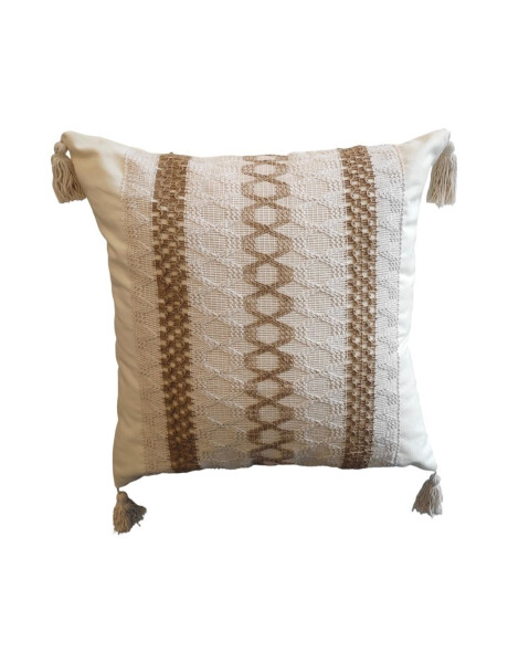 ALMOHADON CON TEJIDO 45x45CM BLANCO/NATURAL ALMOHADON CON TEJIDO 45x45CM BLANCO/NATURAL