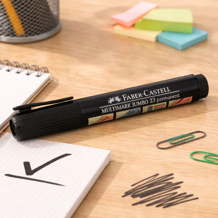 MARCADOR PERMANENTE FABER CASTELL J23 NEGRO MARCADOR PERMANENTE FABER CASTELL J23 NEGRO