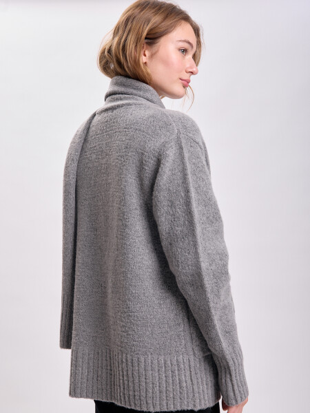 Cardigan punto lazo Gris Claro