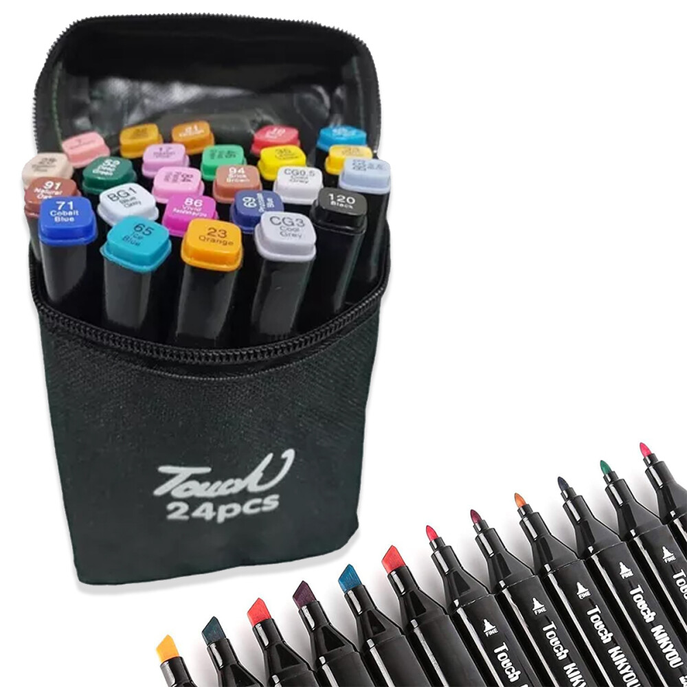 Set De Marcadores Drypens x24 Doble Punta Set De Marcadores Drypens x24 Doble Punta