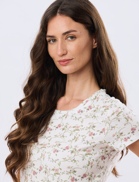 REMERA ESTAMPADA DE ALGODÓN Blanco