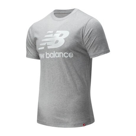 Remera New Balance de Hombre - Essentials Stacked -MT01575AG GREY