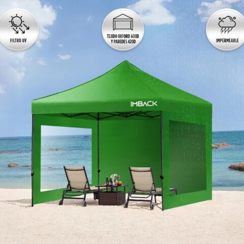Gazebo Plegable 3x3 M Autoarmable Ventanas Jardin Toldo Uv Color Verde Gazebo Plegable 3x3 M Autoarmable Ventanas Jardin Toldo Uv Color Verde