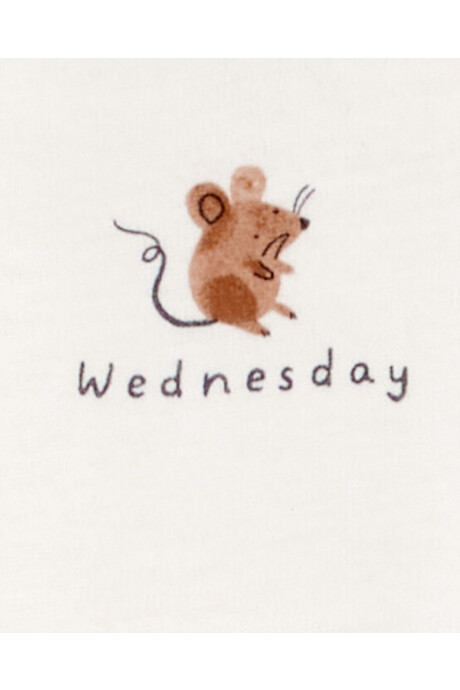 Pack siete bodies de algodón, manga corta, estampa animales Sin color