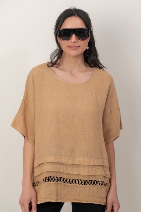 BLUSA ZEMYNA Camel