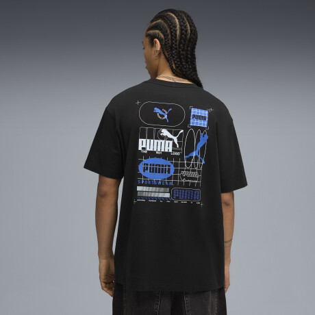 Graphic Grid Tee 68803901 Negro